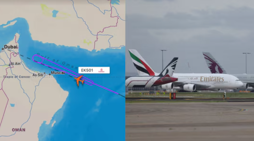 Emirates Flight Makes Rate Manoeuvre Amid Missile Attack Alert