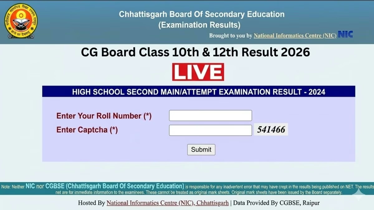 CGBSE Class 10, 12 Results Declared, Girls Outperform Boys