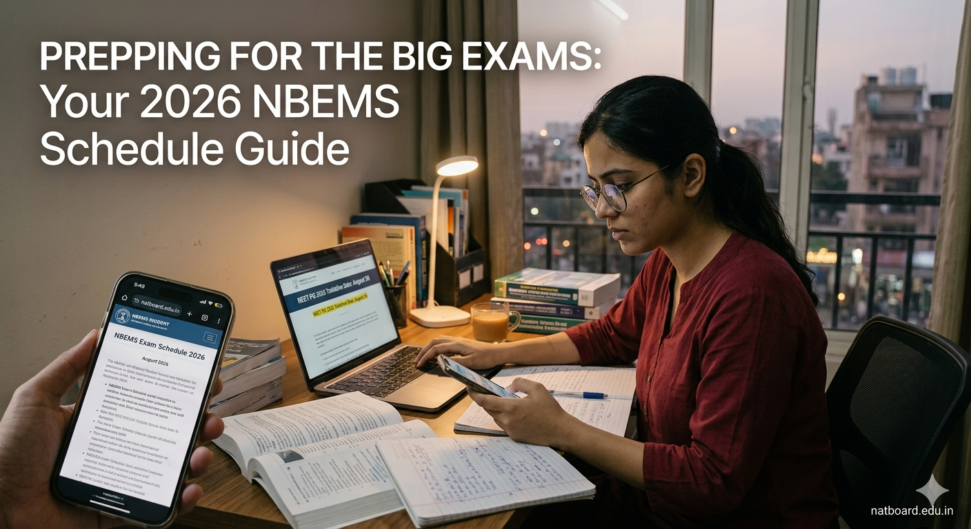 NBEMS Unveils 2026 Exam Calendar: NEET PG Set for August, NEET SS in December