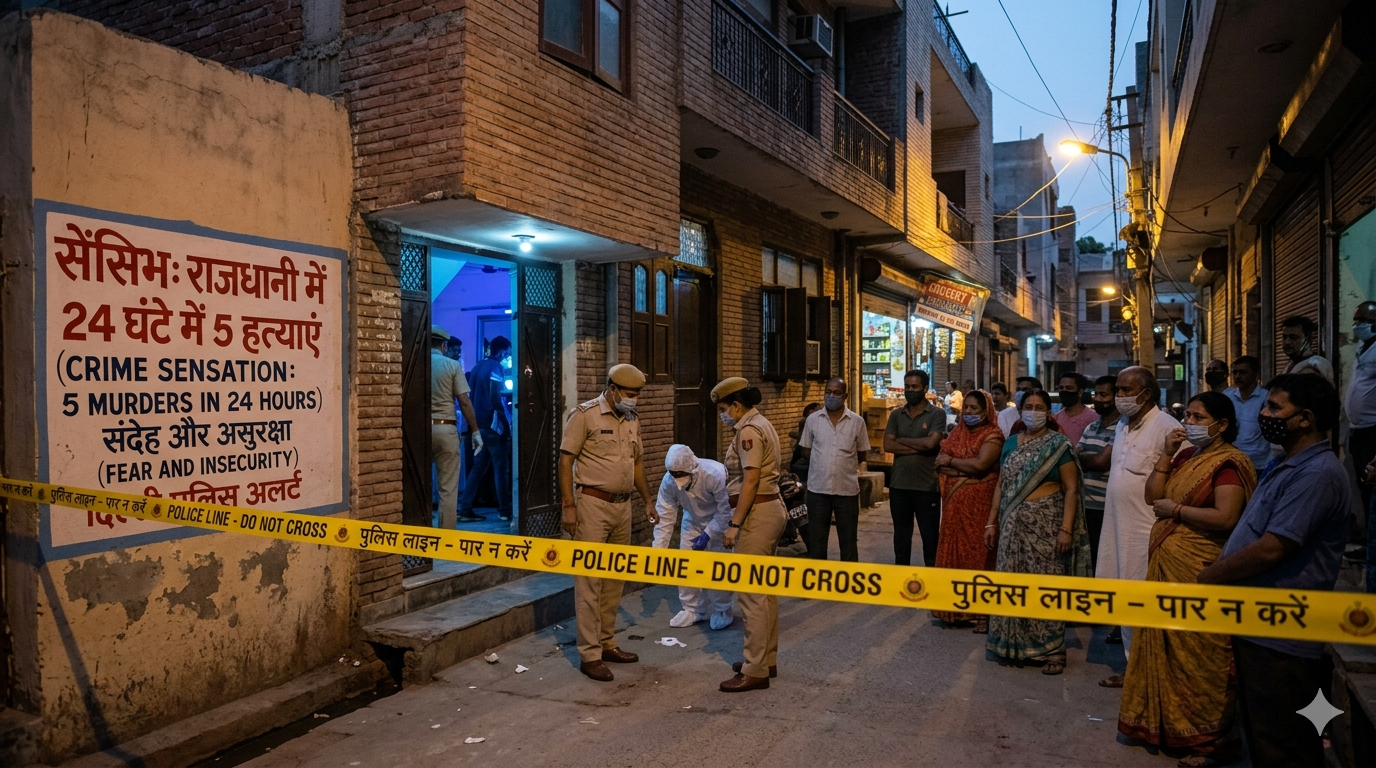 Delhi Witnesses 5 Brutal Murders in Last 24 Hrs