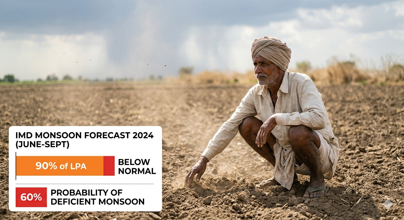 IMD Predicts Average Rainfall in India To Fall Below LPA