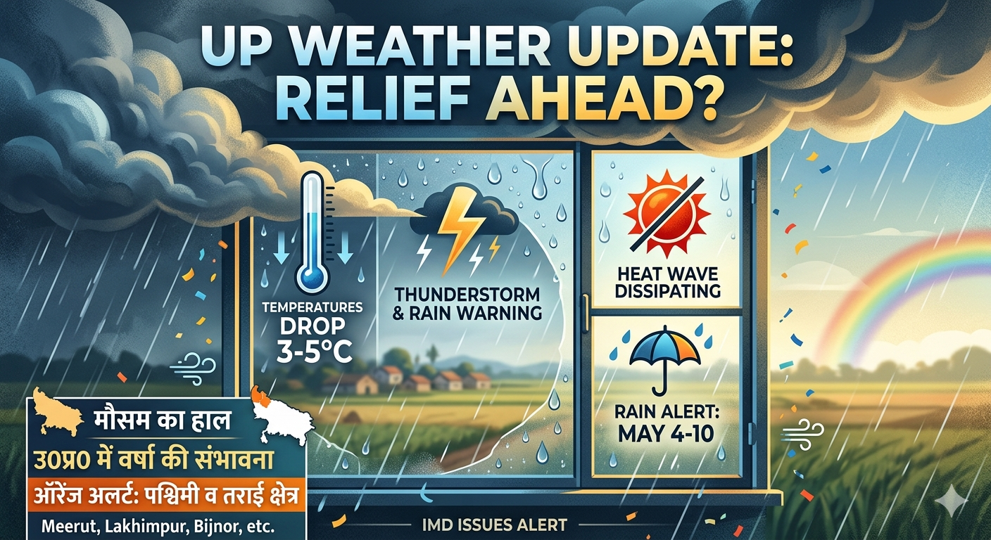 IMD Issues Thunderstorm & Rain Alerts for UP