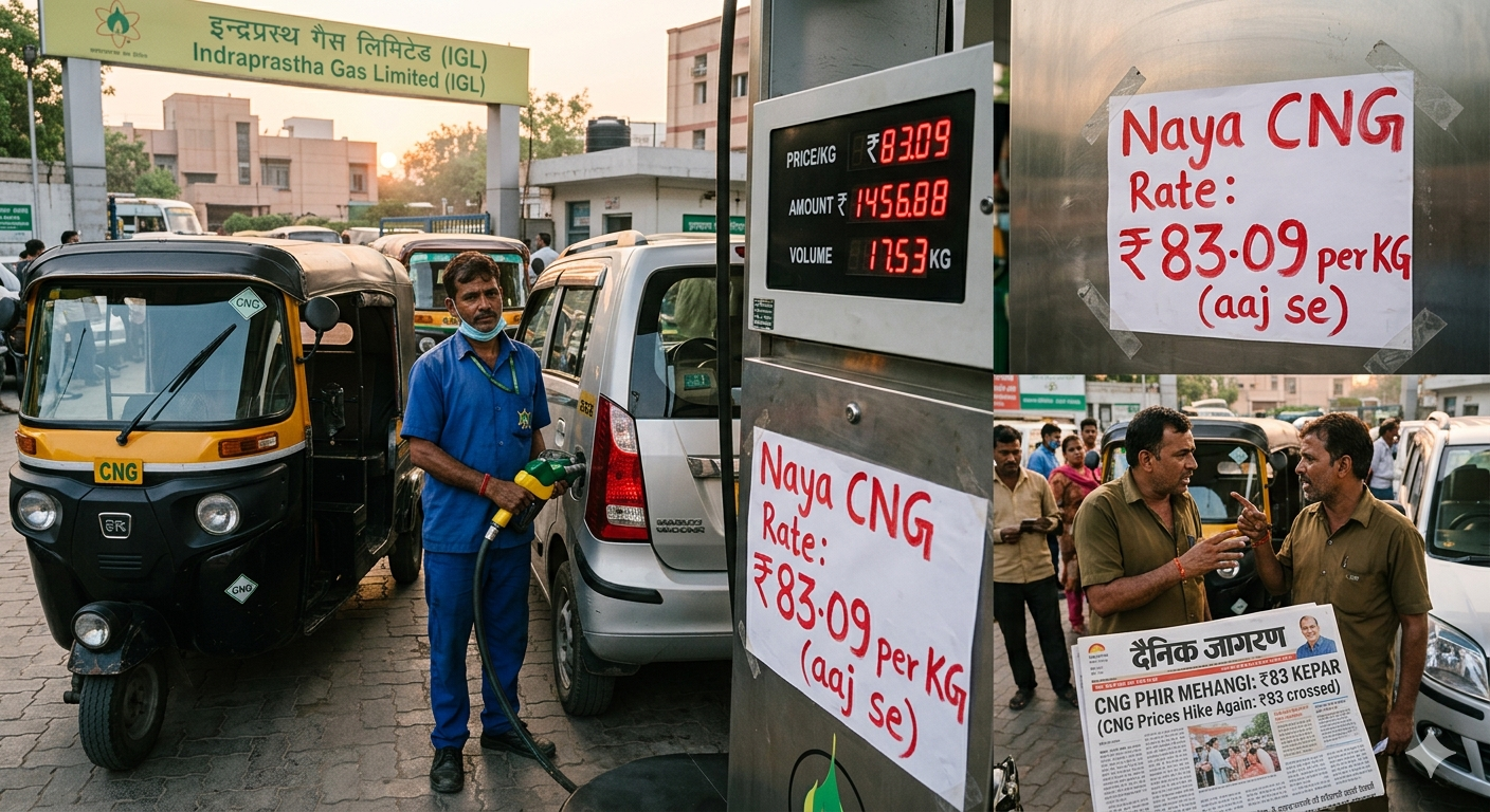 CNG Price Surge in Delhi by ₹2 Per Kg, Fourth Time in 11 Days