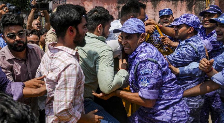 ABVP Stages Mass Protest at NTA Headquarters Following NEET-UG 2026 Cancellation