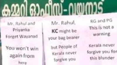 Posters Target Rahul, Priyanka Amid Kerala CM Deadlock
