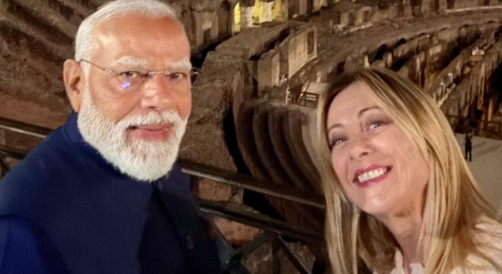 PM Modi & Italian PM Meloni Share “Heartwarming” Moment at Historic Colosseum