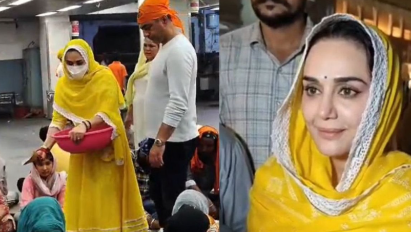 Preity Zinta Visits Golden Temple, Serves Langar