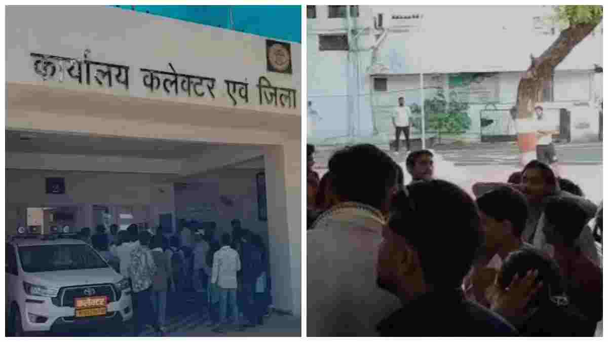 ABVP protest sparks uproar at Collectorate amid Section 163 row