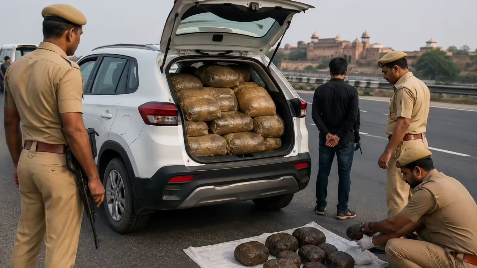 CBN seizes 115 Kg opium on Agra-Jaipur highway, one arrested