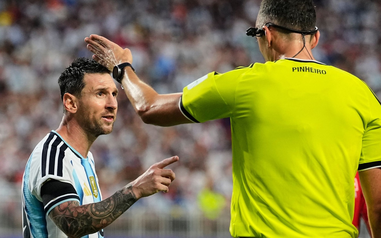 Why Lionel Messi argued with referee Joao Pinheiro in FIFA World Cup clash ?