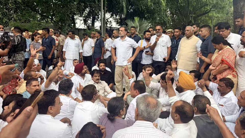 Dharmendra Pradhan attacks Rahul Gandhi after protest outside PM’s residence, says Congress chose politics over Parliament debate
