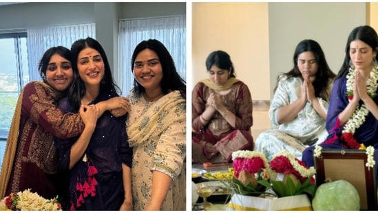 Shruti Haasan performs grihapravesh puja at Chennai home but alone; Pics spark curiosity