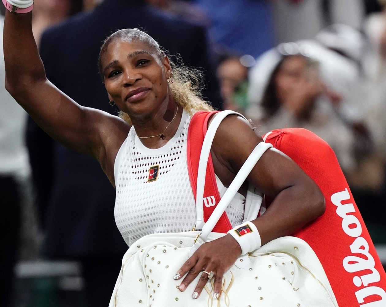 Serena Williams stuns at Wimbledon with Diamond ring and glittering nails approximately worth 3 million USD