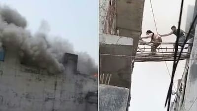 Noida : Two die after electric vehicle charging sparks blaze in apartment building