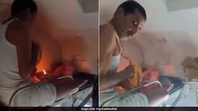 Viral video of passenger lighting Diya inside moving Train sparks safety concerns