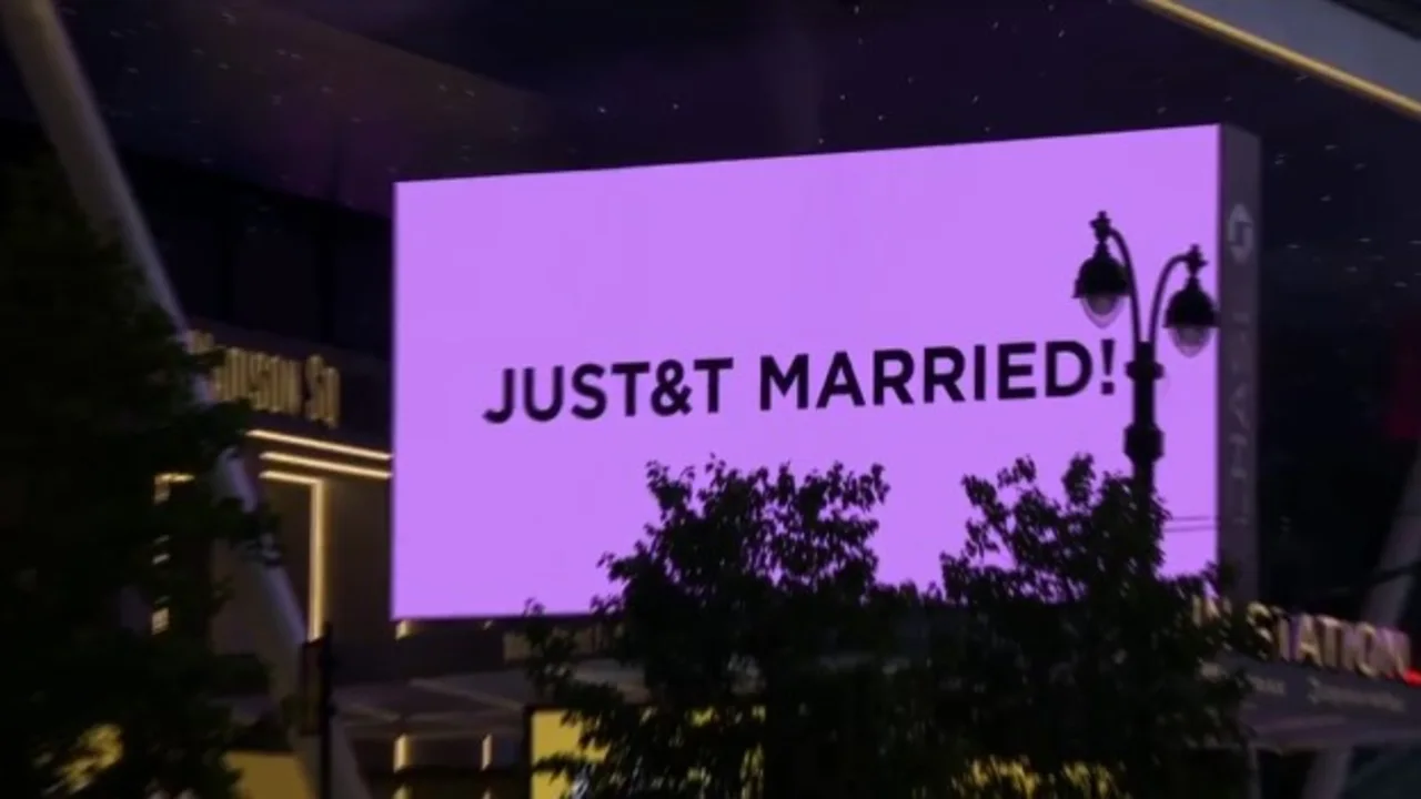 ‘Jus Married’, Read signboards in Madison Square Garden as Swift and Kelce get hitched