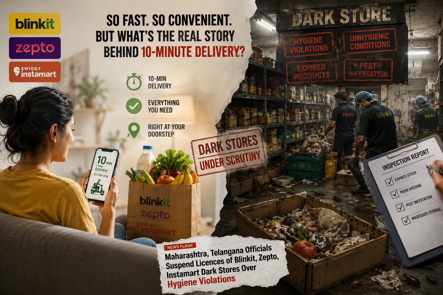 Are the dark stores really dark? Lets look at how the 10 minute delivery apps have become a part of our lives