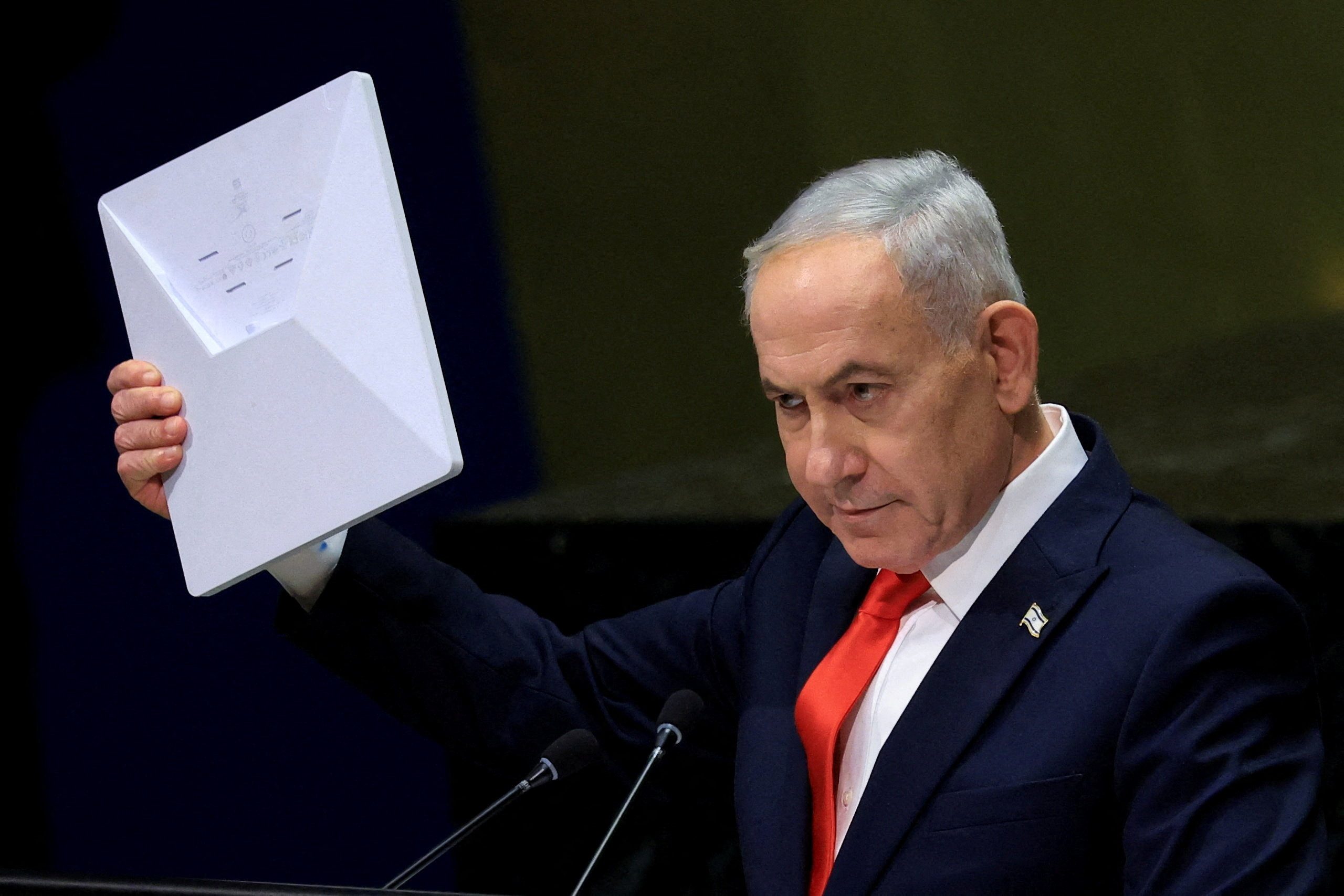 Netanyahu defends Israel at UN as dozens of delegates walk out