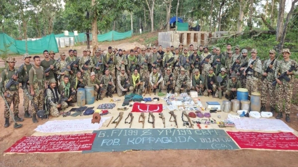 CRPF recovers 14 Naxal dumps and arms during search operation in Chhattisgarh