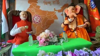 Howrah Ganesh Puja sparks row over ‘Hindu Rashtra’ theme featuring PM Modi and Lord Ganesha
