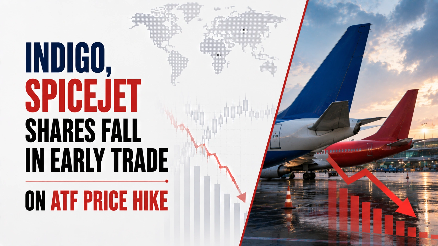 Shares of popular airlines Indigo and SpiceJet drop following a hike in ATF prices