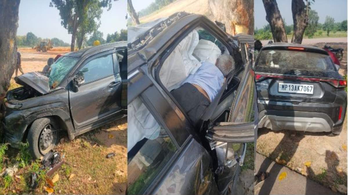 Chhatarpur road accident: car crashes into tree near Matguwan