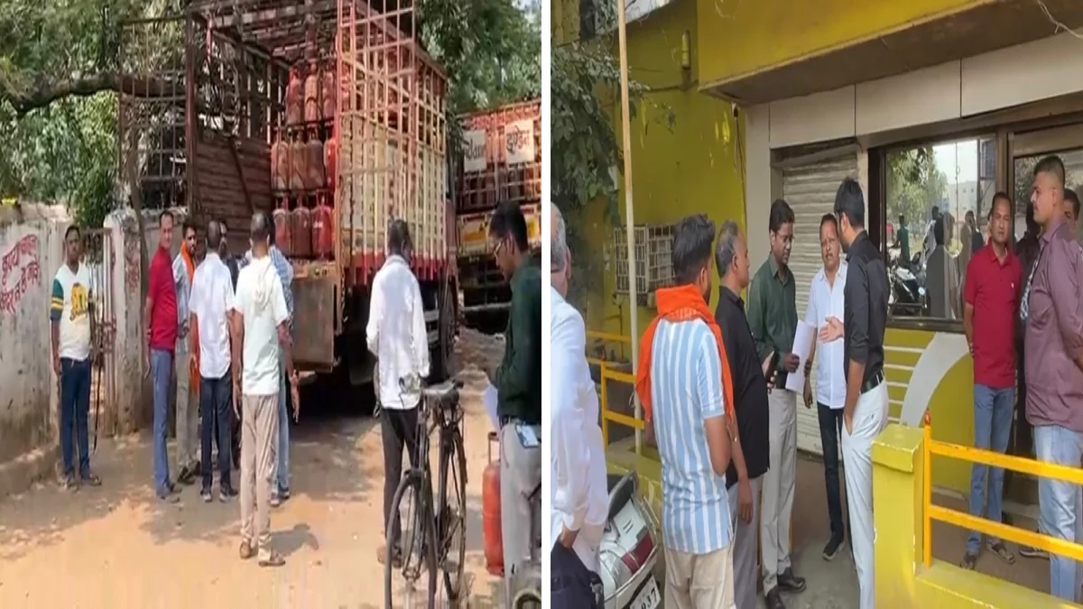 LPG Cylinder gas theft suspected in Dongargarh, four workers escape