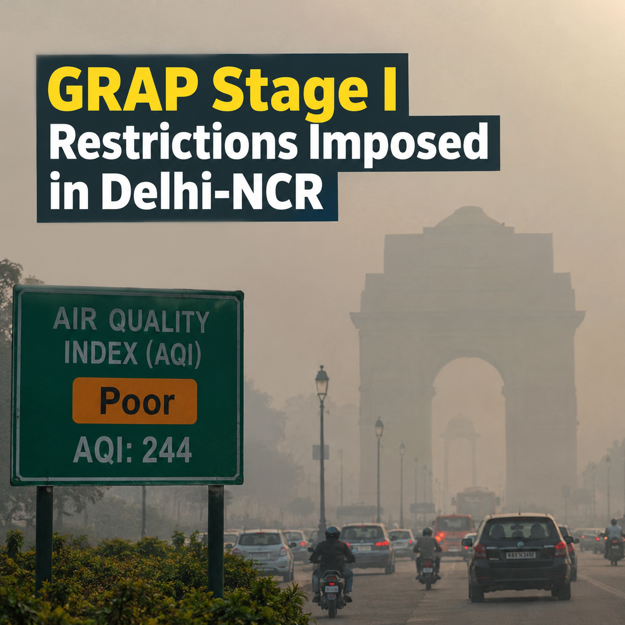 Delhi impose GRAP 1 restrictions as ‘Air Quality’ drops