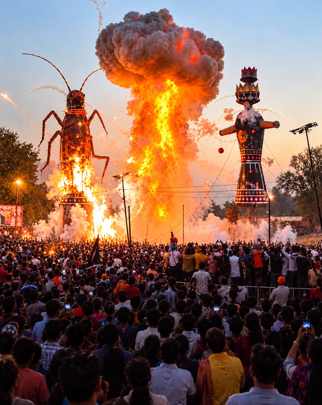 30-foot Cockroach effigy to be burnt alongside Ravan in Delhi’s Dussehra elebrations